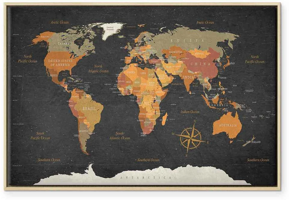 Artgeist Paveikslas - World Map: Secrets of the Earth