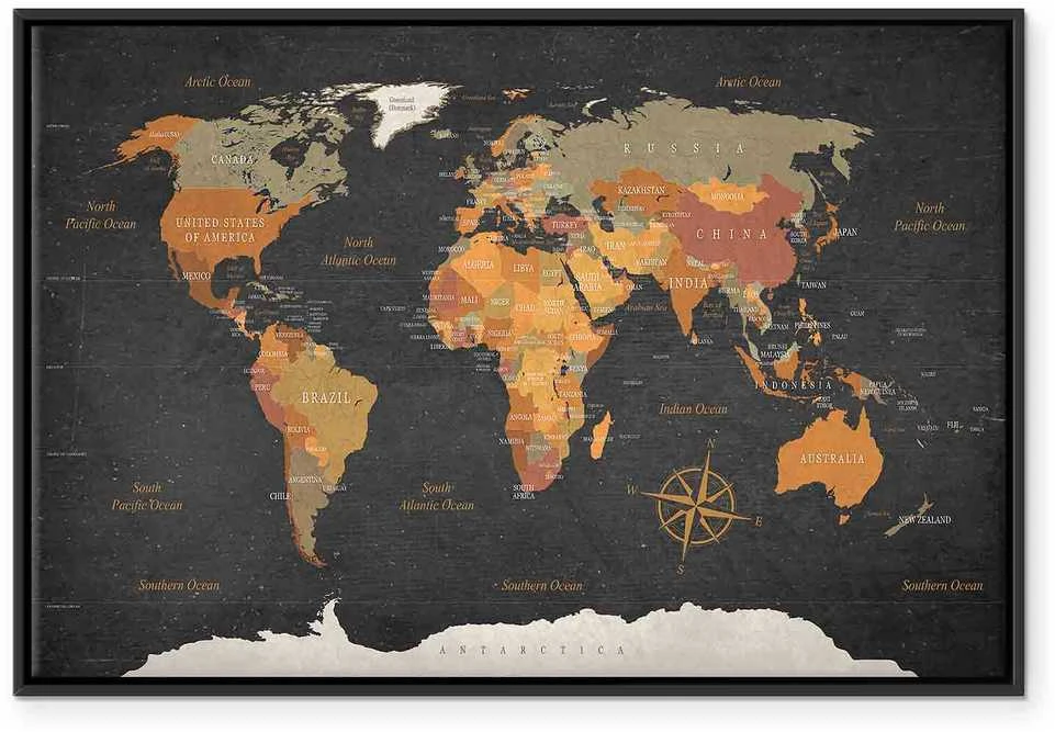 Artgeist Paveikslas - World Map: Secrets of the Earth