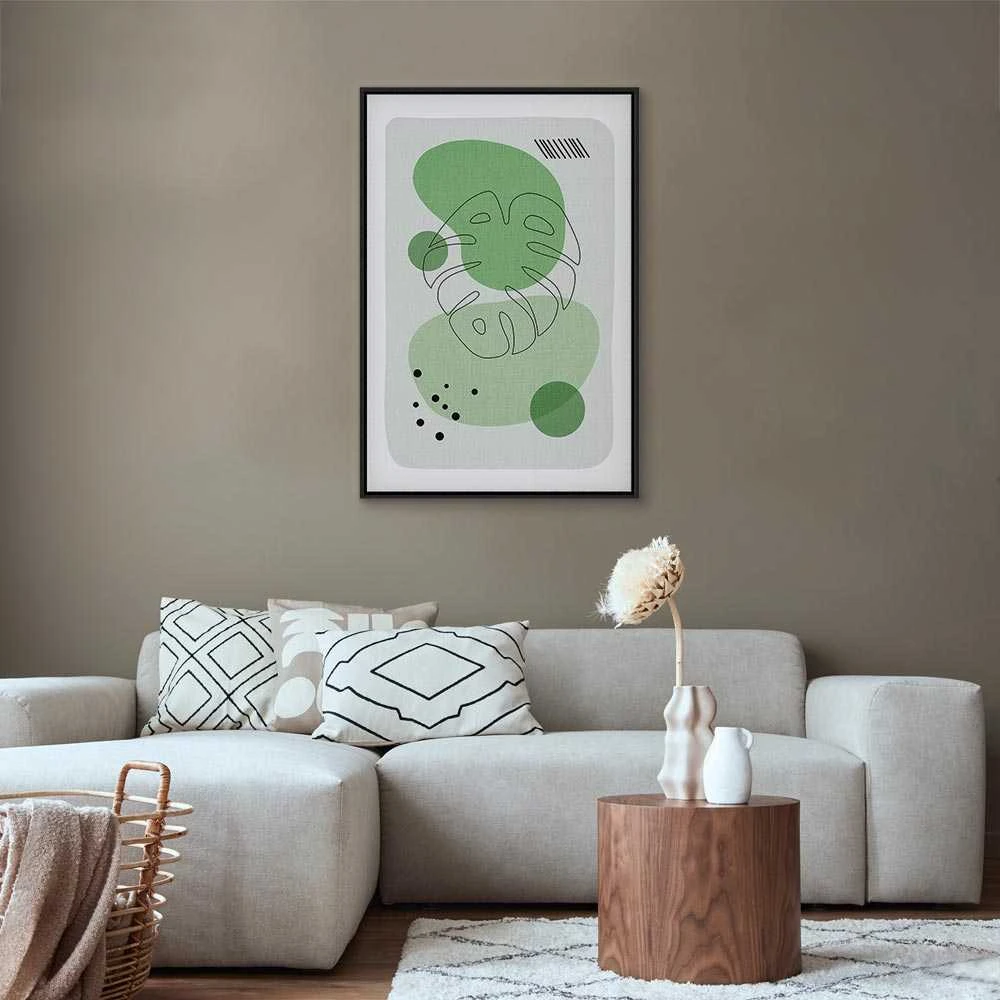 Artgeist Paveikslas - Žalias Aesthetics of Monstera (1 Part) Vertical