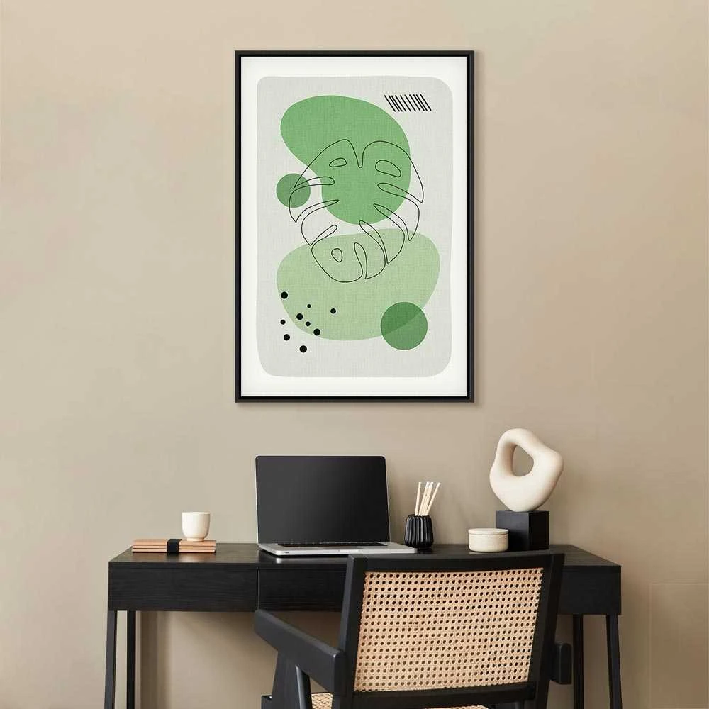 Artgeist Paveikslas - Žalias Aesthetics of Monstera (1 Part) Vertical