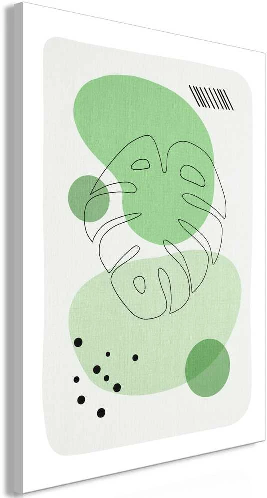 Artgeist Paveikslas - Žalias Aesthetics of Monstera (1 Part) Vertical