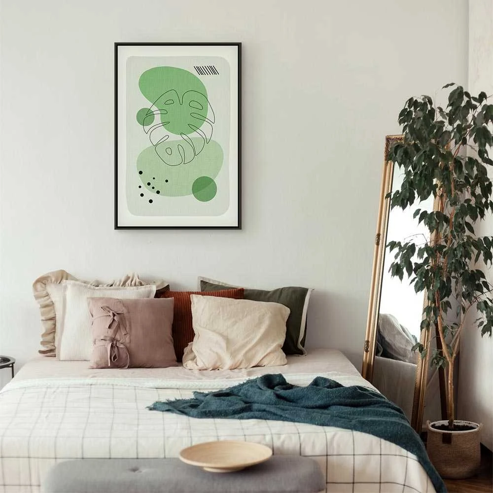 Artgeist Paveikslas - Žalias Aesthetics of Monstera (1 Part) Vertical