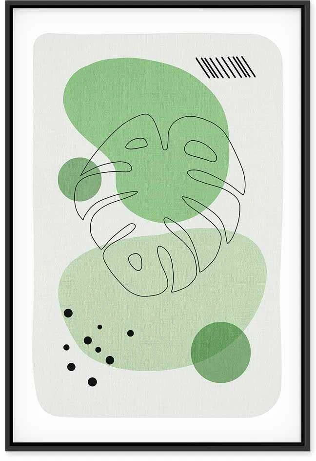 Artgeist Paveikslas - Žalias Aesthetics of Monstera (1 Part) Vertical
