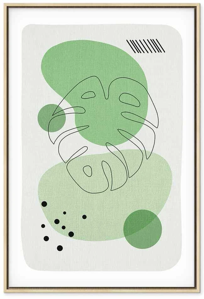 Artgeist Paveikslas - Žalias Aesthetics of Monstera (1 Part) Vertical