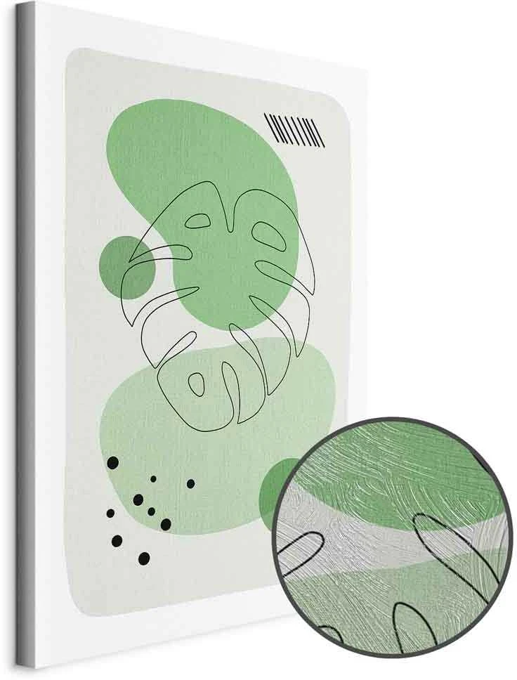 Artgeist Paveikslas - Žalias Aesthetics of Monstera (1 Part) Vertical