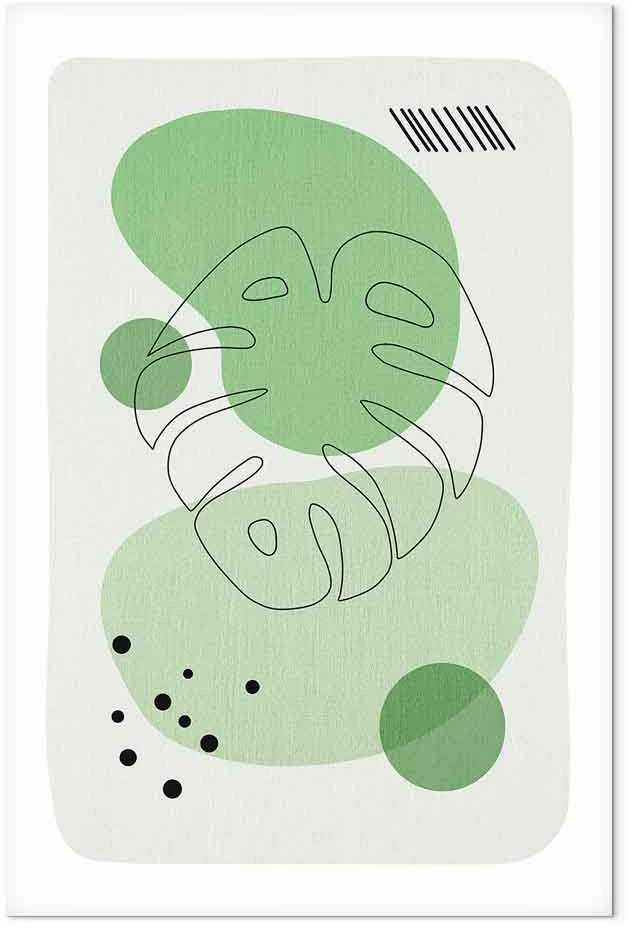 Artgeist Paveikslas - Žalias Aesthetics of Monstera (1 Part) Vertical
