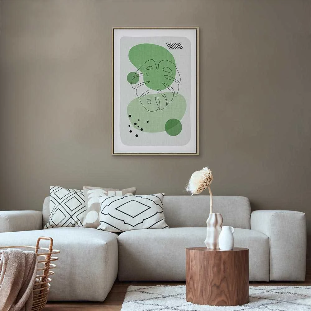 Artgeist Paveikslas - Žalias Aesthetics of Monstera (1 Part) Vertical