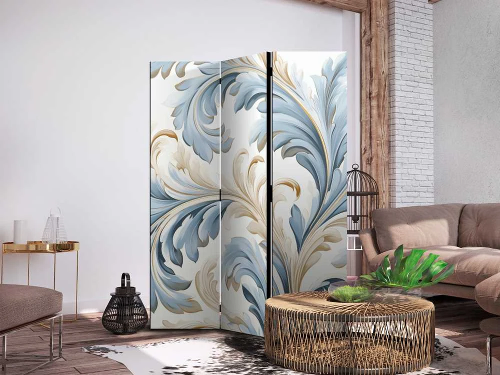 Artgeist Pertvara - Baroque Ornaments in Light Creamy Mėlyna Colors