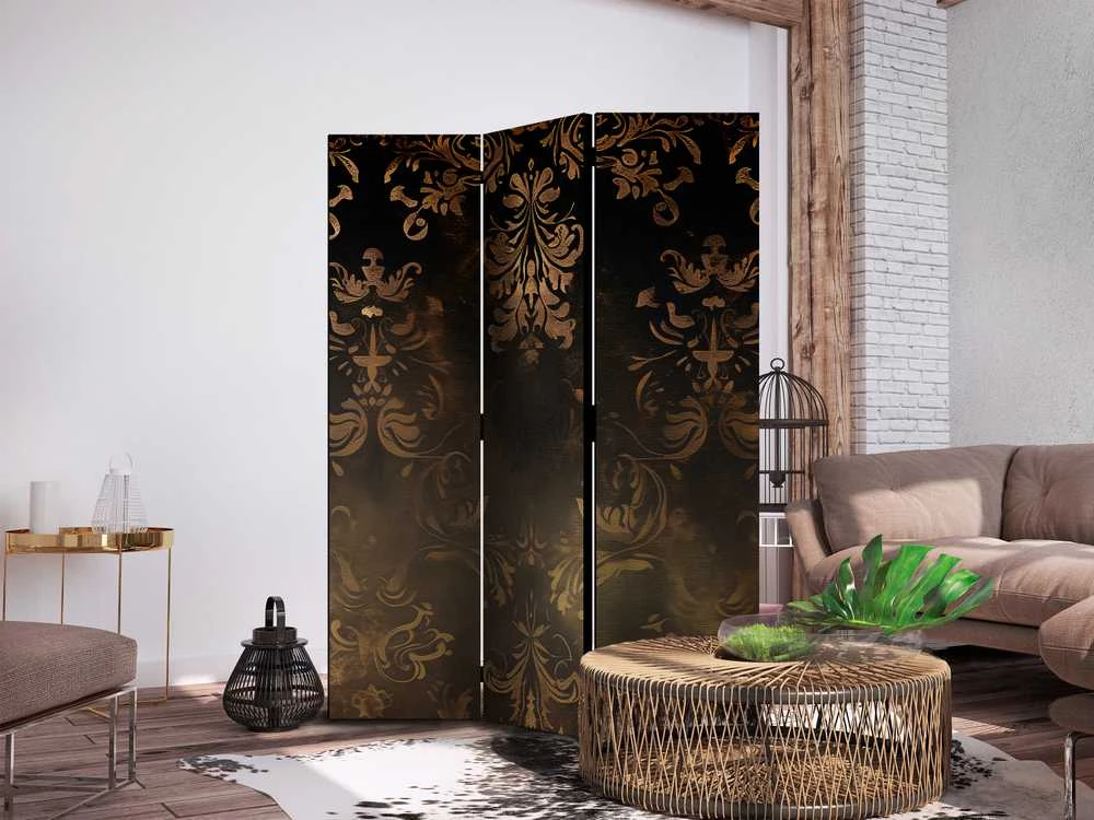 Artgeist Pertvara - Baroque Ornaments in Patinated Gold and Bronze - Retro Motif