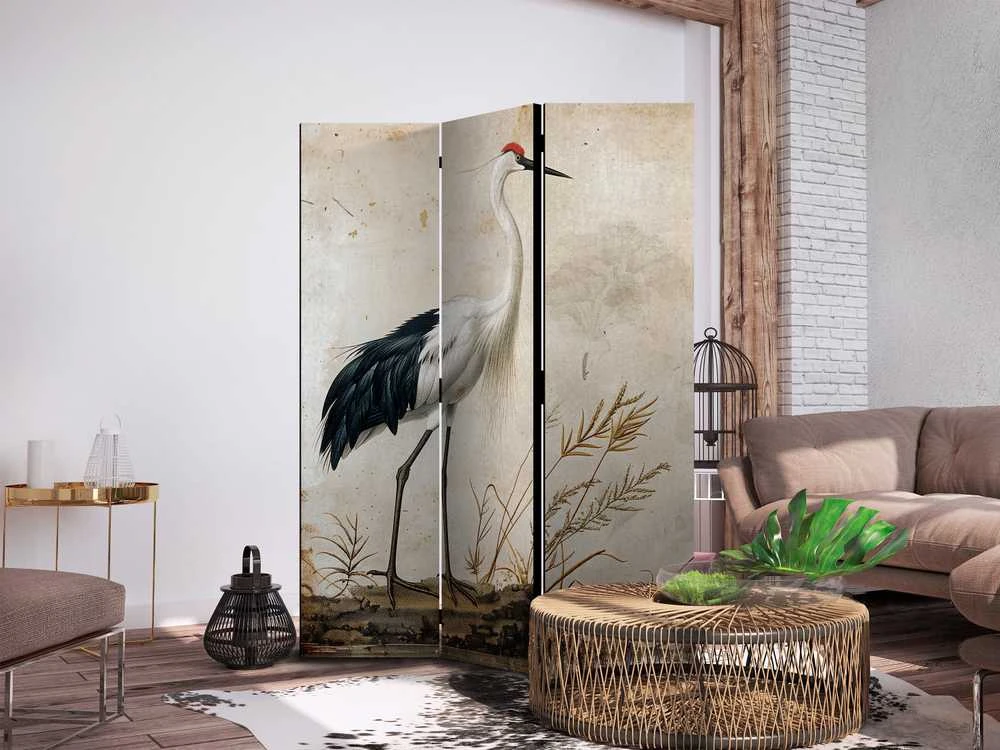 Artgeist Pertvara - Birds from an old engraving - vintage-style illustration depicting a heron and a crane