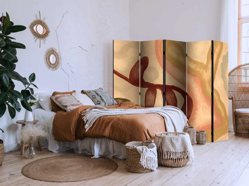 Artgeist Pertvara - Worn Figures - Shapes in Lime Wash Technique in Warm Colors