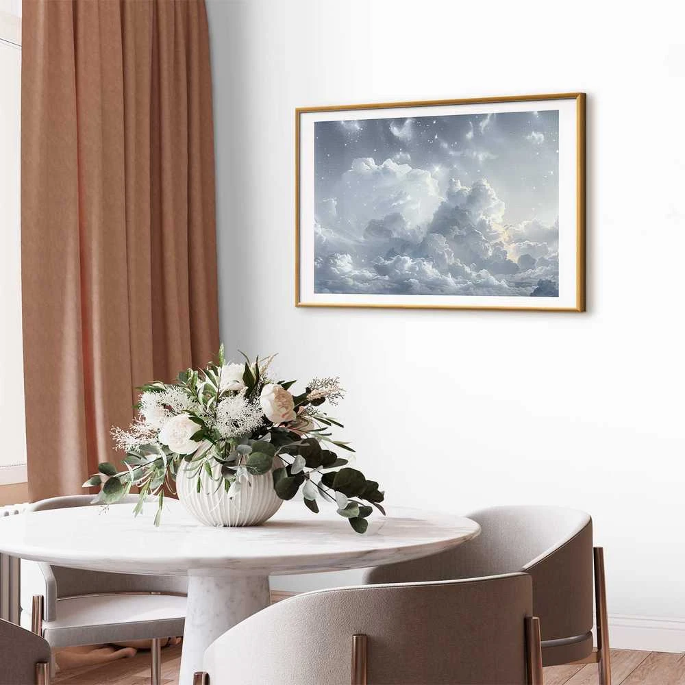 Artgeist Plakatas - Astral Calm: Stars Scattered Over Delicate Clouds