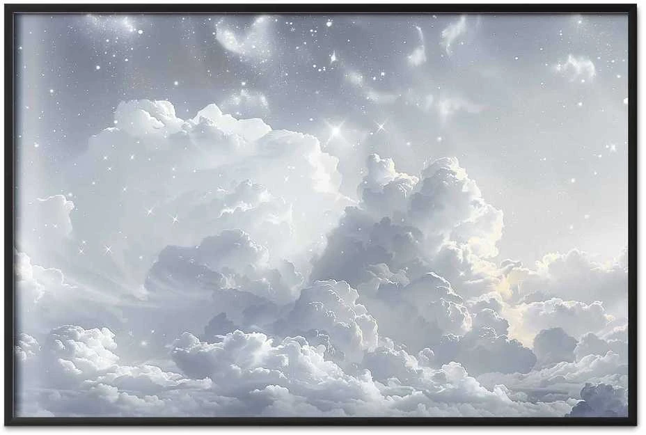 Artgeist Plakatas - Astral Calm: Stars Scattered Over Delicate Clouds