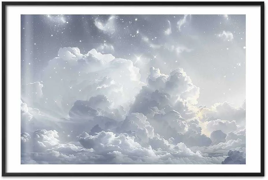 Artgeist Plakatas - Astral Calm: Stars Scattered Over Delicate Clouds