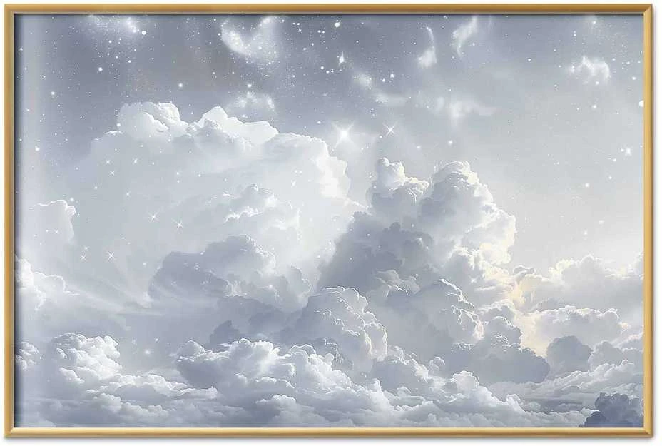 Artgeist Plakatas - Astral Calm: Stars Scattered Over Delicate Clouds