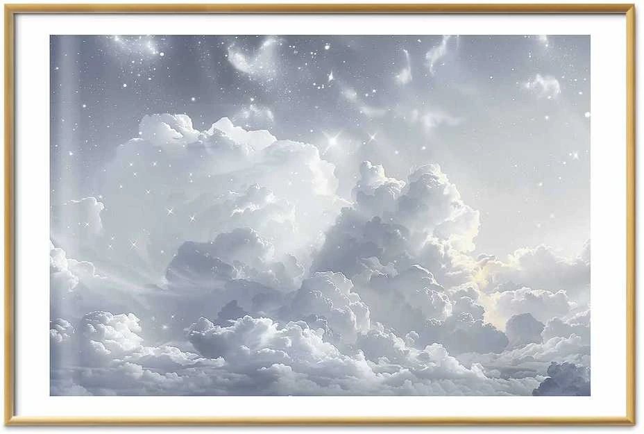 Artgeist Plakatas - Astral Calm: Stars Scattered Over Delicate Clouds