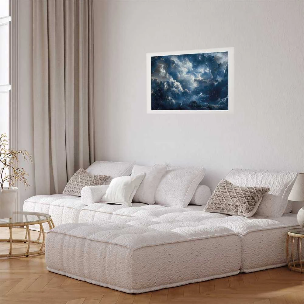 Artgeist Plakatas - Astronomical Wonders: Clouds and Stars in Harmonious Union
