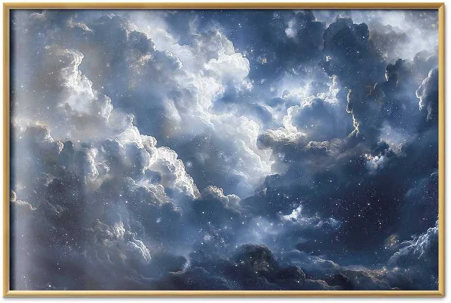 Artgeist Plakatas - Astronomical Wonders: Clouds and Stars in Harmonious Union