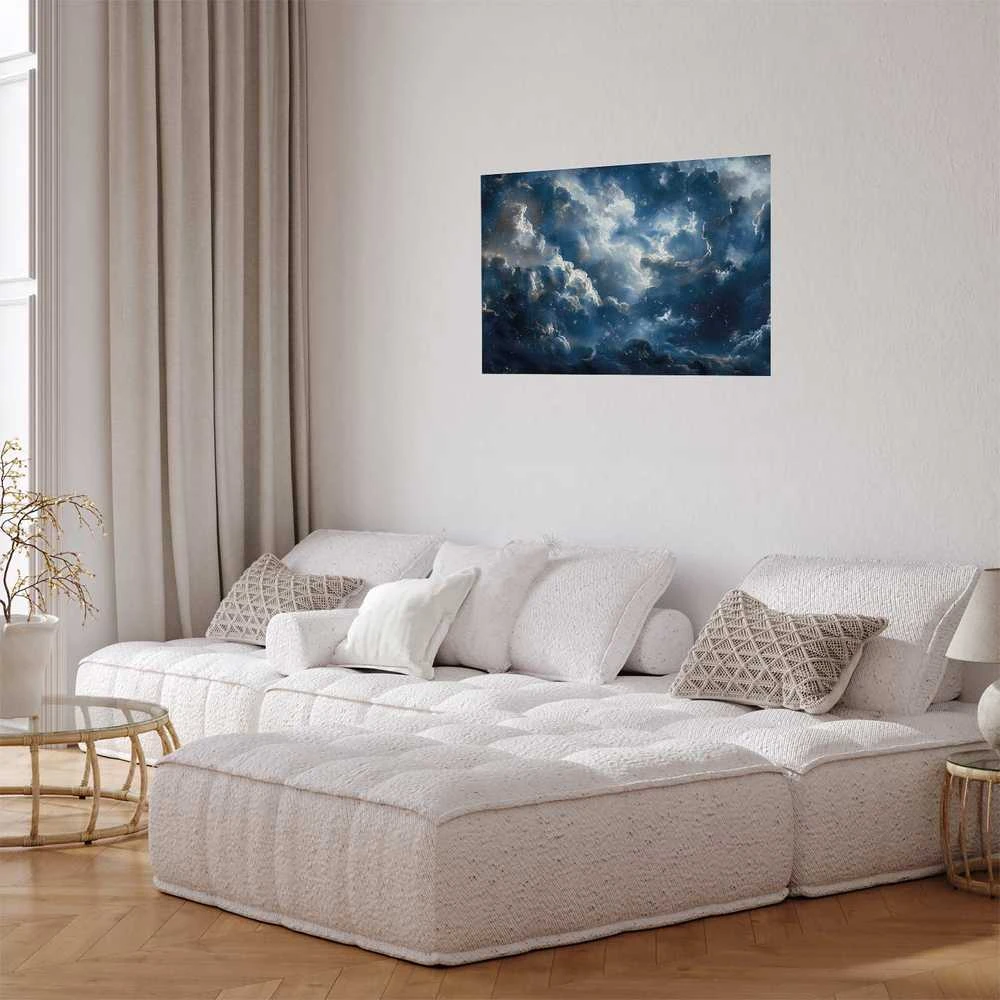 Artgeist Plakatas - Astronomical Wonders: Clouds and Stars in Harmonious Union