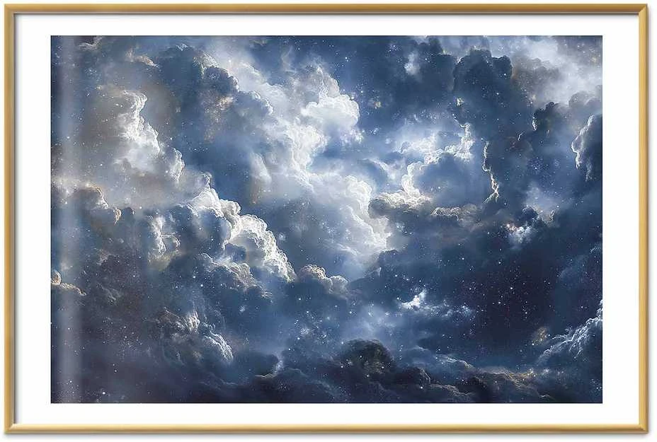 Artgeist Plakatas - Astronomical Wonders: Clouds and Stars in Harmonious Union
