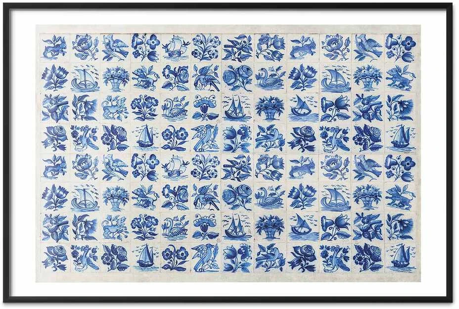 Artgeist Plakatas - Azulejos Tiles - traditional Portuguese ceramic tiles