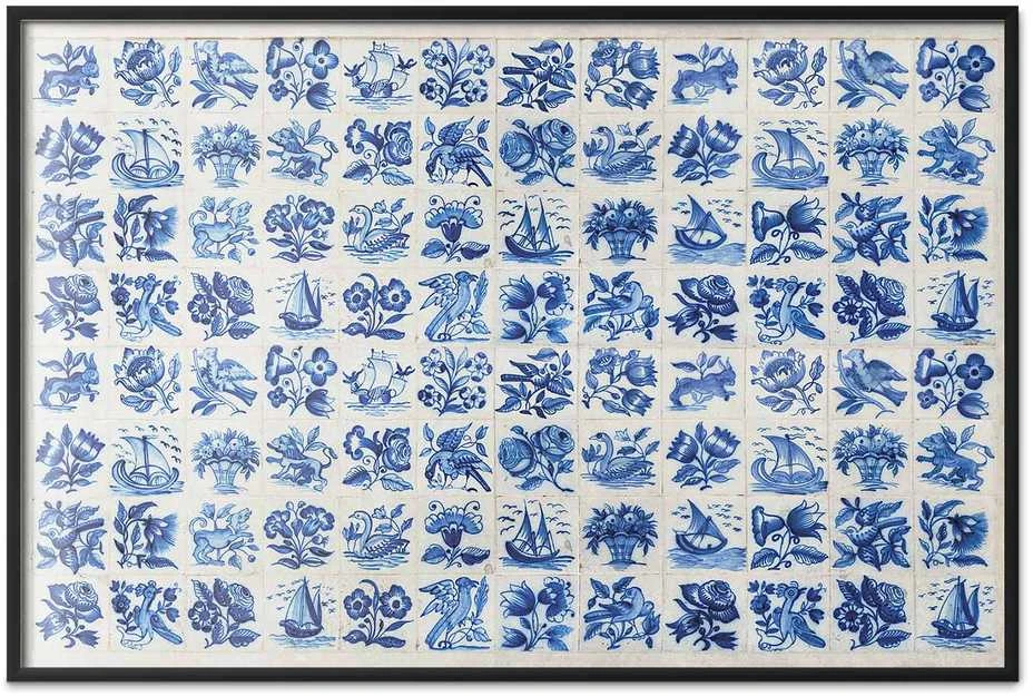 Artgeist Plakatas - Azulejos Tiles - traditional Portuguese ceramic tiles