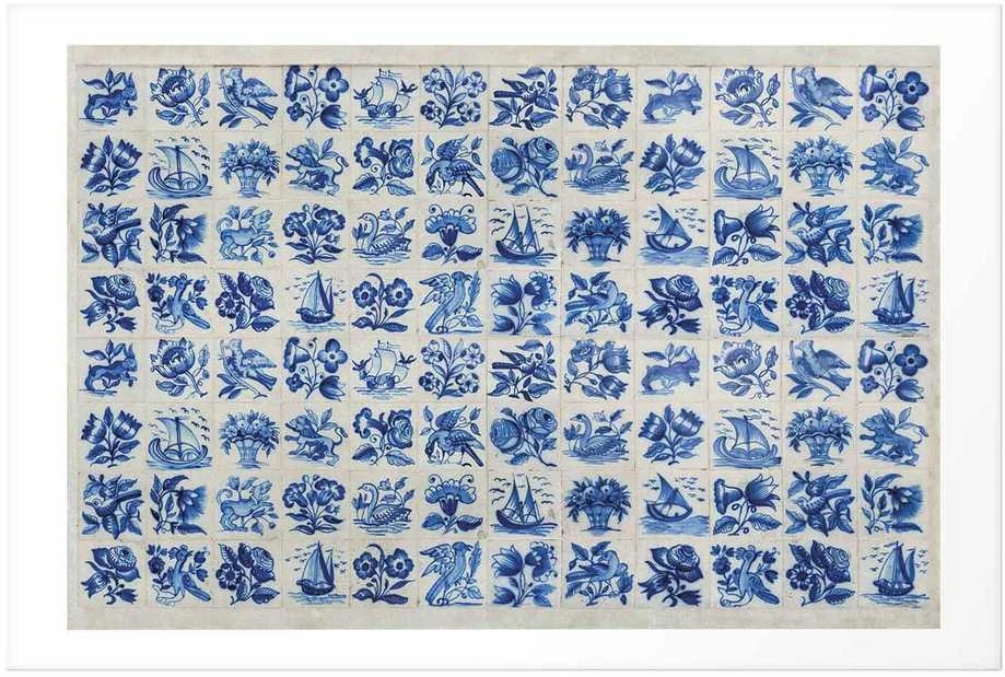 Artgeist Plakatas - Azulejos Tiles - traditional Portuguese ceramic tiles