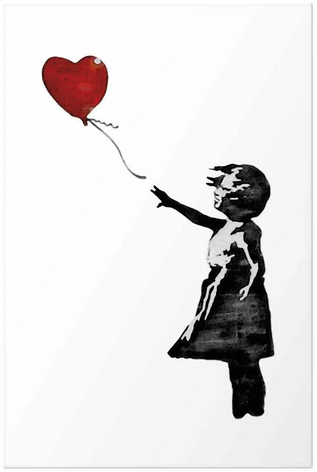 Artgeist Plakatas - Banksy: Girl with a Balloon