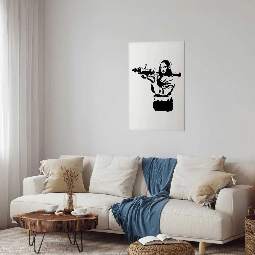 Artgeist Plakatas - Banksy Mona Lisa with Rocket Launcher