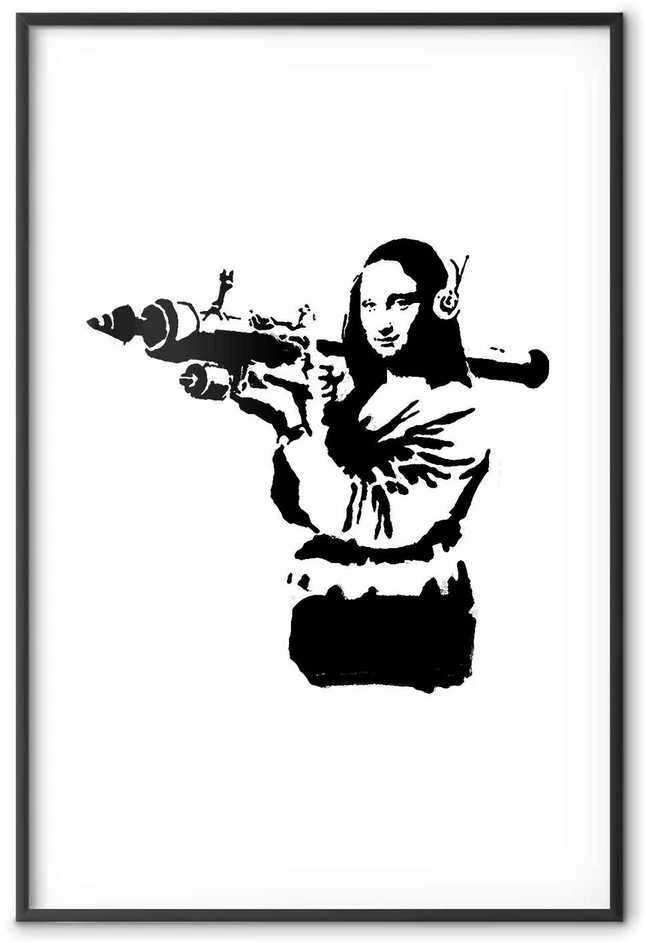 Artgeist Plakatas - Banksy Mona Lisa with Rocket Launcher