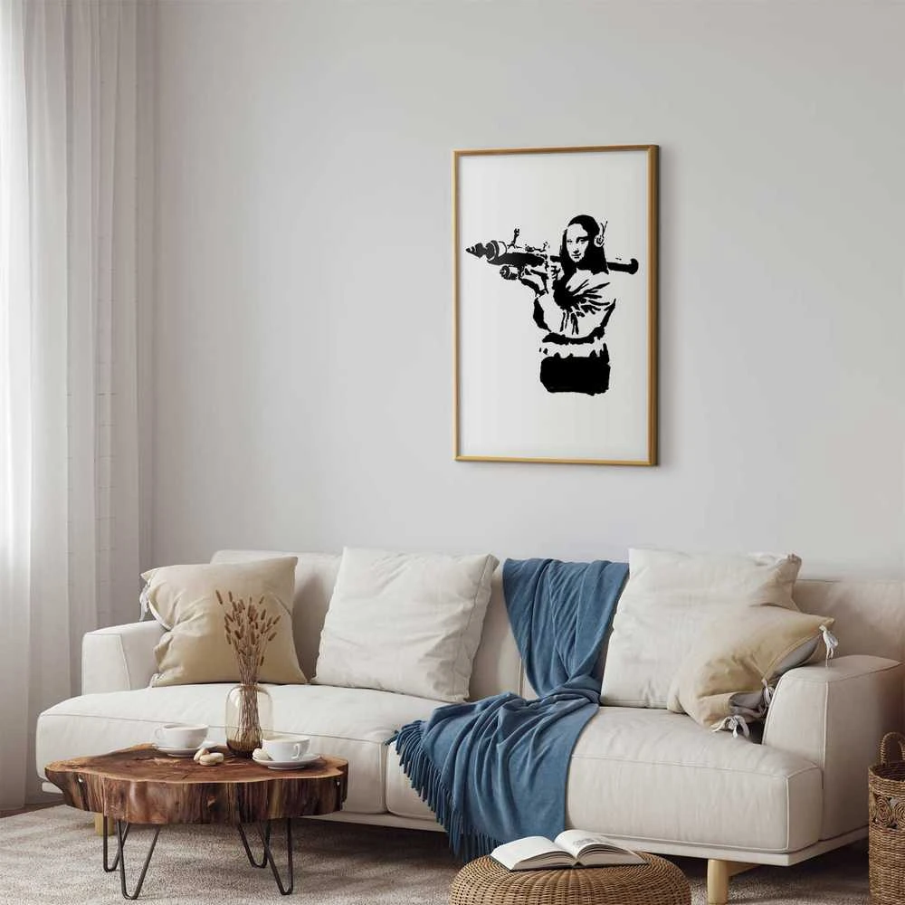Artgeist Plakatas - Banksy Mona Lisa with Rocket Launcher