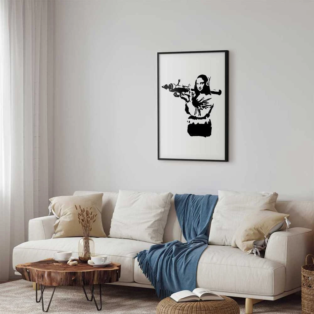 Artgeist Plakatas - Banksy Mona Lisa with Rocket Launcher