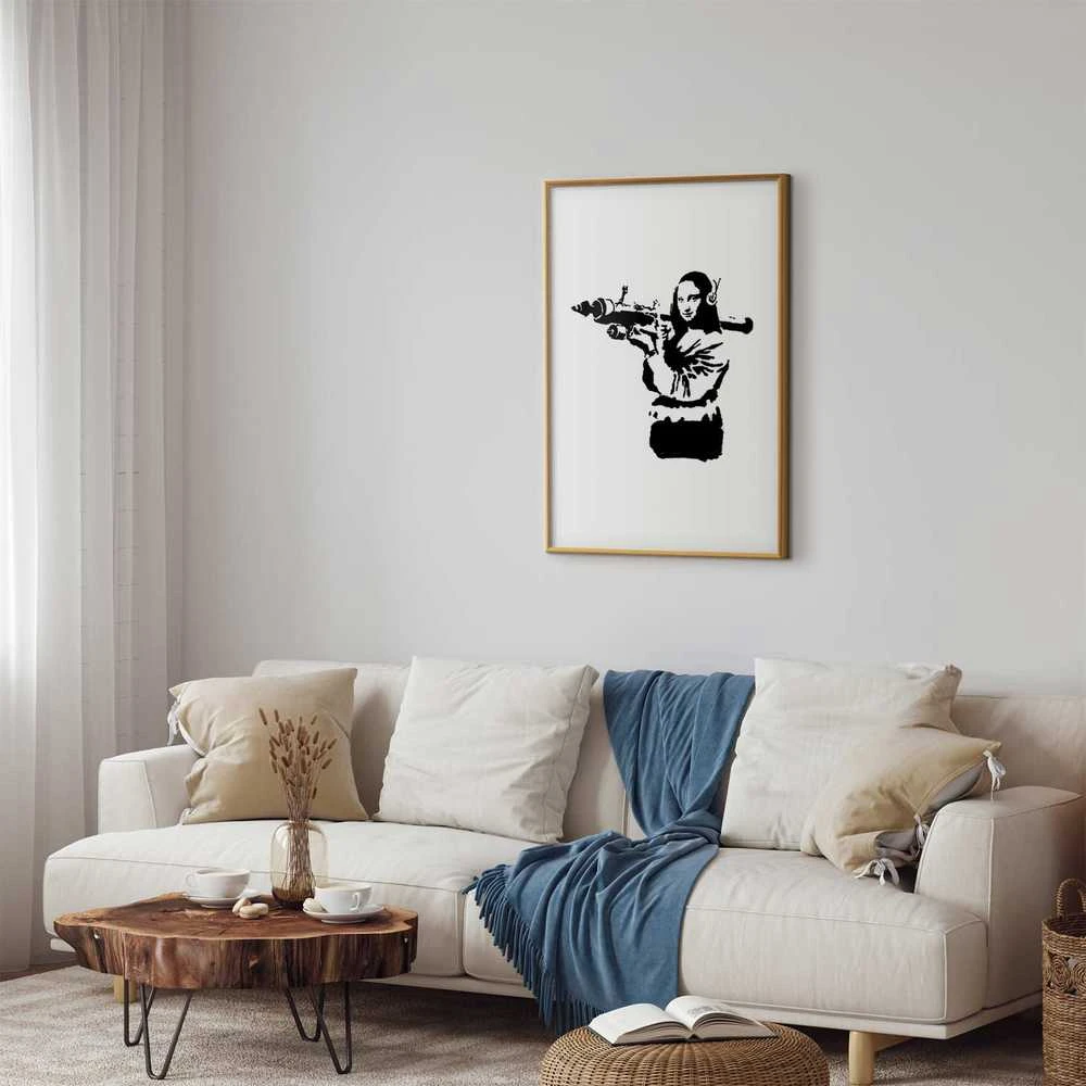 Artgeist Plakatas - Banksy Mona Lisa with Rocket Launcher