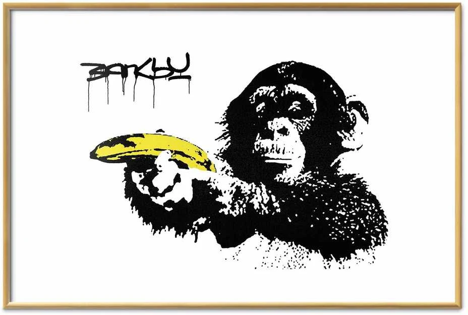 Artgeist Plakatas - Banksy: Monkey with a Banana