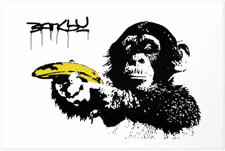 Artgeist Plakatas - Banksy: Monkey with a Banana