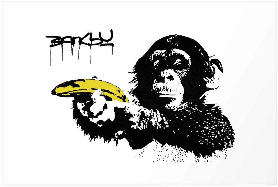 Artgeist Plakatas - Banksy: Monkey with a Banana
