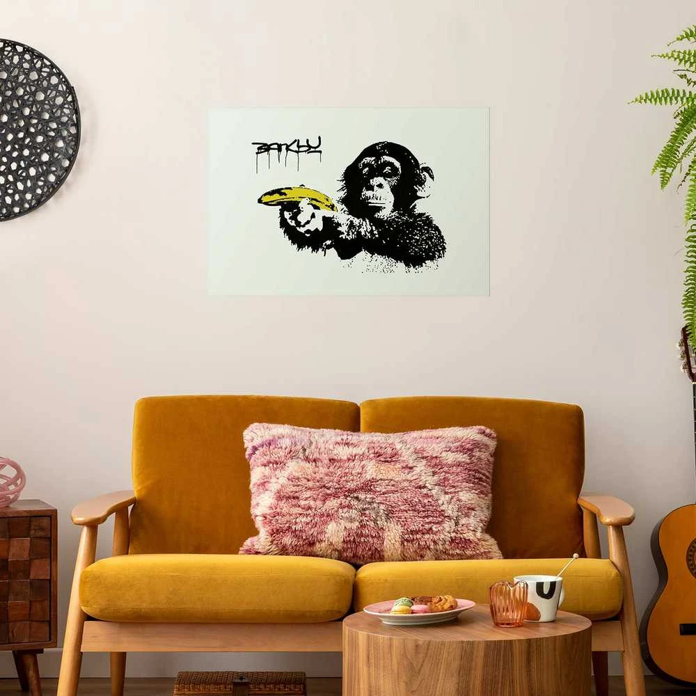 Artgeist Plakatas - Banksy: Monkey with a Banana