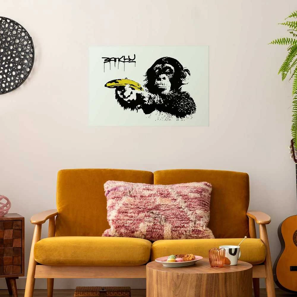 Artgeist Plakatas - Banksy: Monkey with a Banana