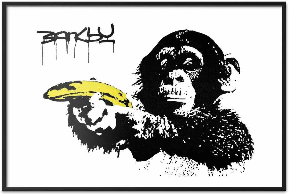 Artgeist Plakatas - Banksy: Monkey with a Banana