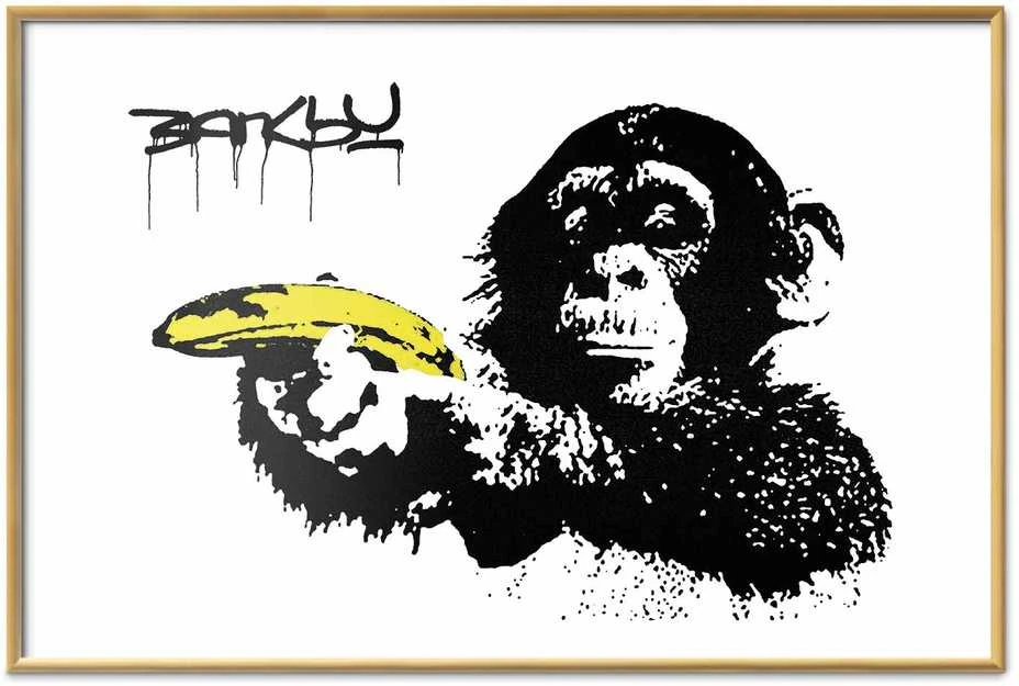 Artgeist Plakatas - Banksy: Monkey with a Banana