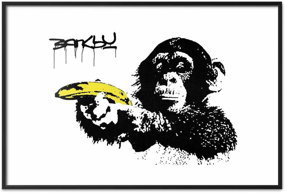 Artgeist Plakatas - Banksy: Monkey with a Banana