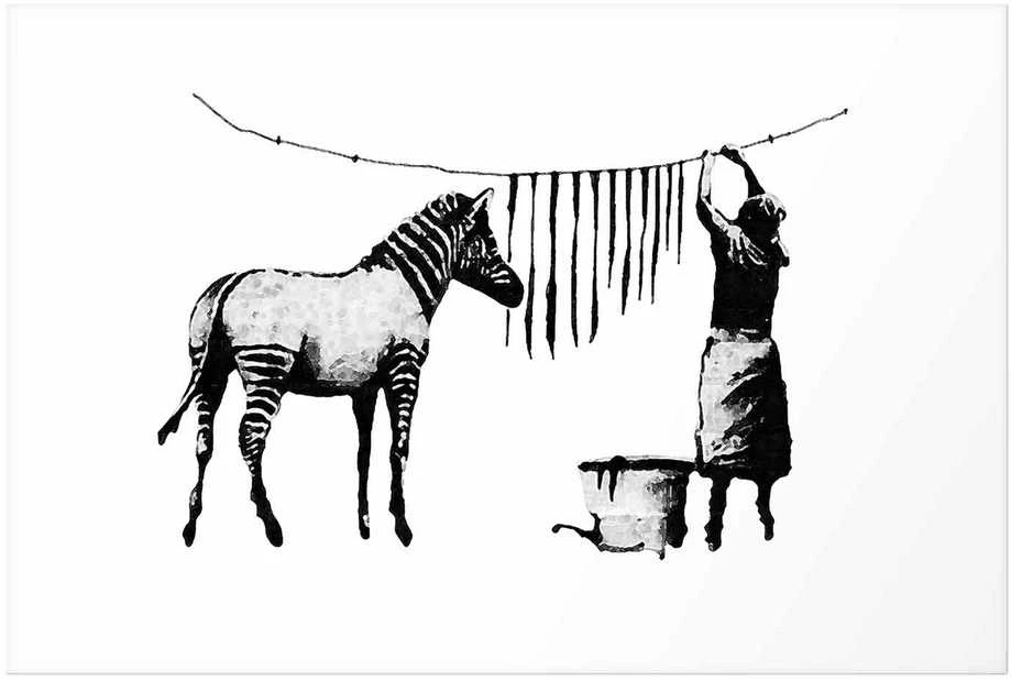 Artgeist Plakatas - Banksy: Zebra Washing