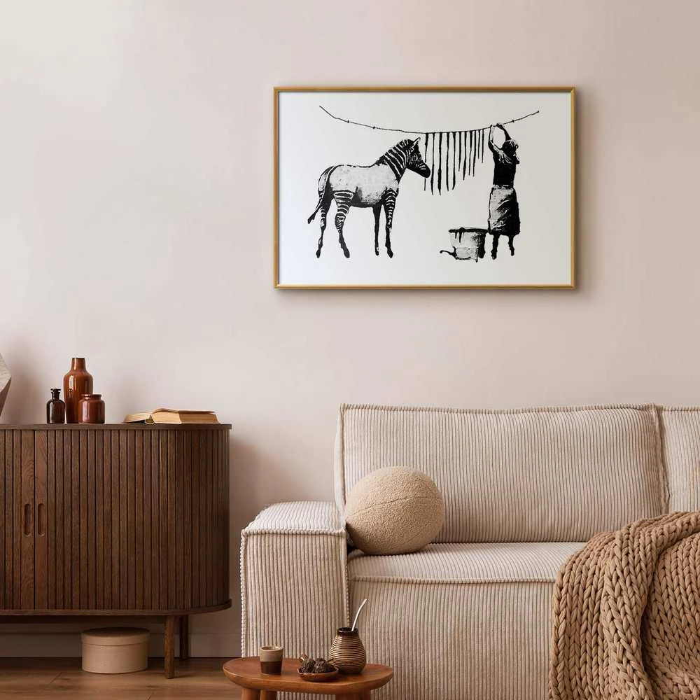 Artgeist Plakatas - Banksy: Zebra Washing