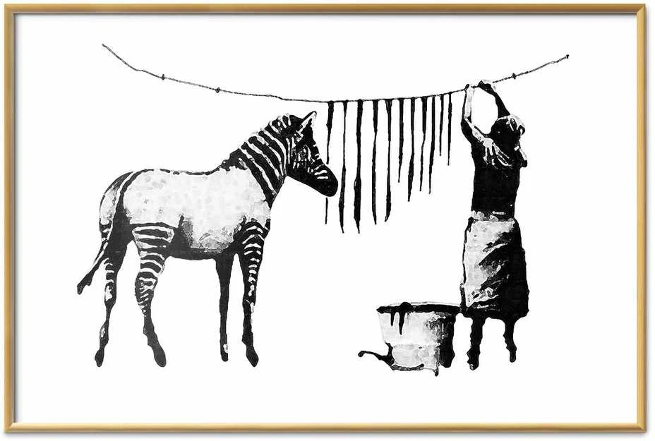 Artgeist Plakatas - Banksy: Zebra Washing