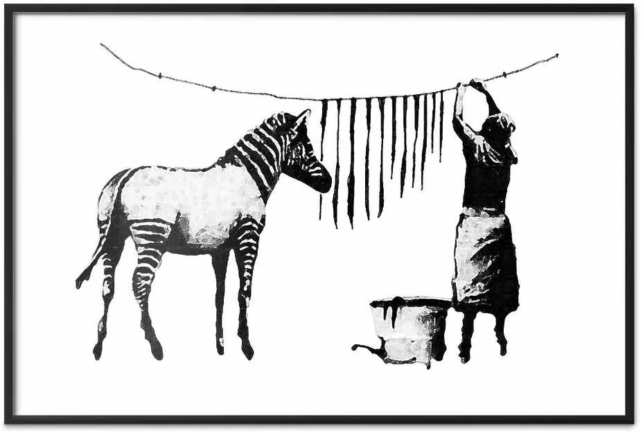 Artgeist Plakatas - Banksy: Zebra Washing