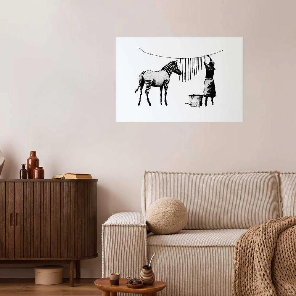 Artgeist Plakatas - Banksy: Zebra Washing