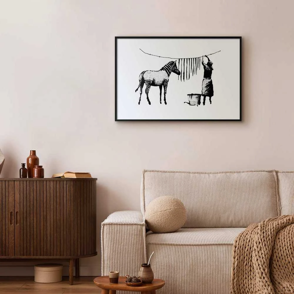 Artgeist Plakatas - Banksy: Zebra Washing