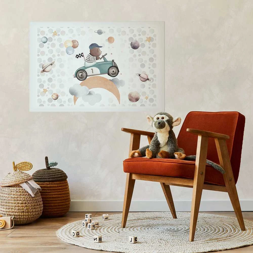 Artgeist Plakatas - Bear in a Race Car