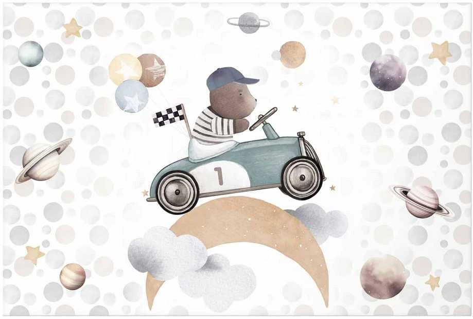 Artgeist Plakatas - Bear in a Race Car