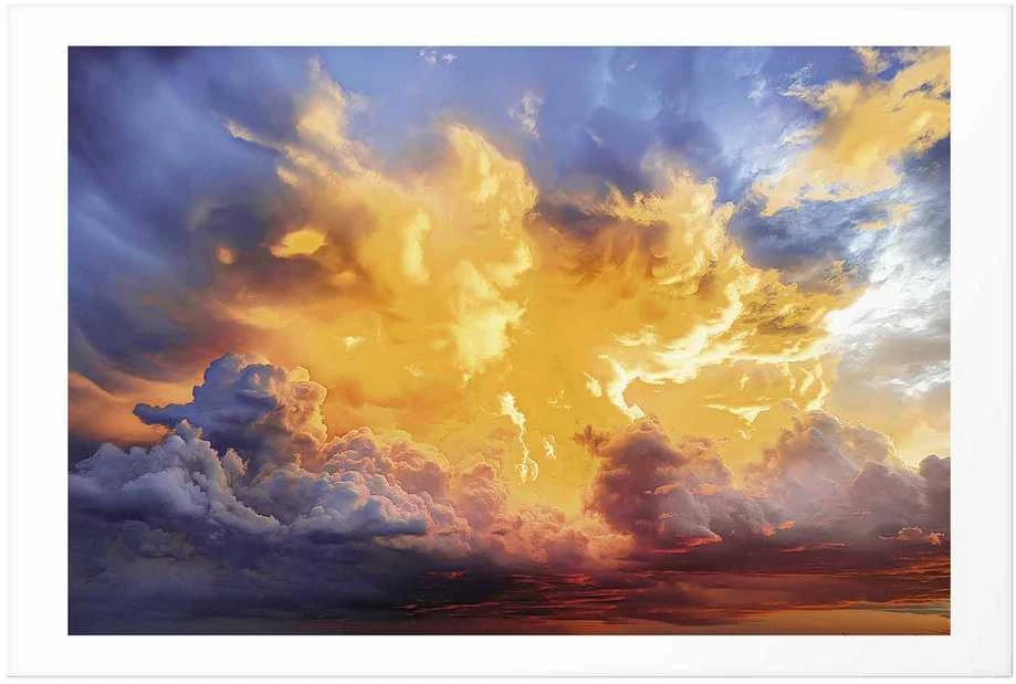 Artgeist Plakatas - Beautiful Sunset - clouds in warm shades